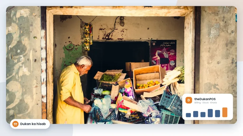 Dukan ka hisab: kiryana shop owner keeping accounts