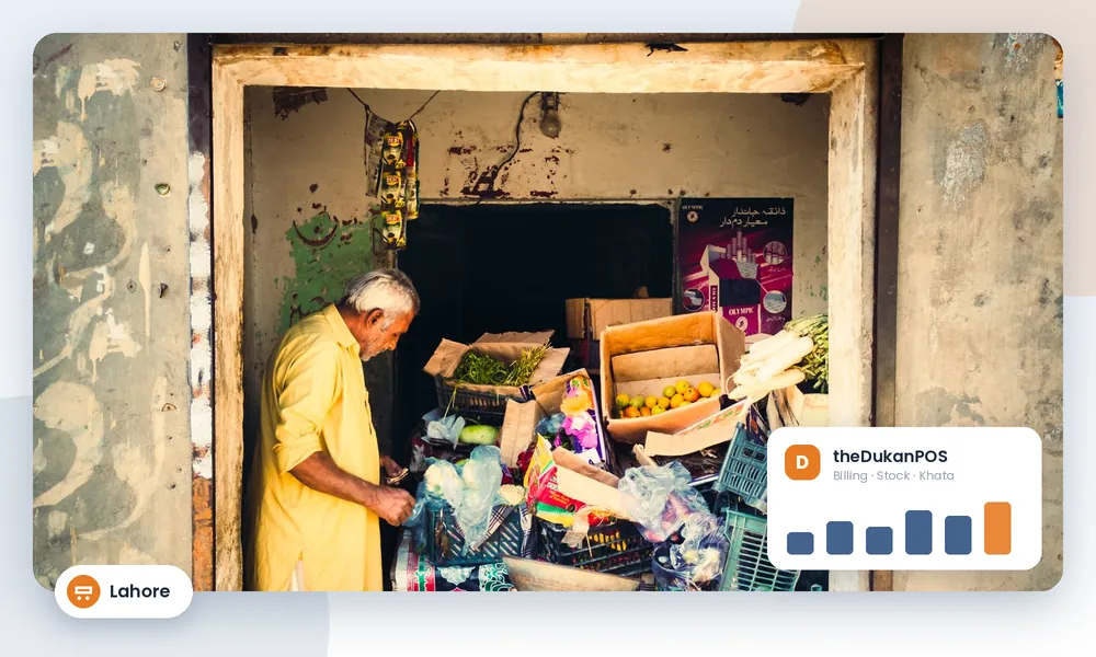 Grocery shop using POS software in Lahore