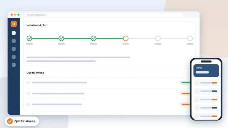 Qist business installment schedule in theDukanPOS