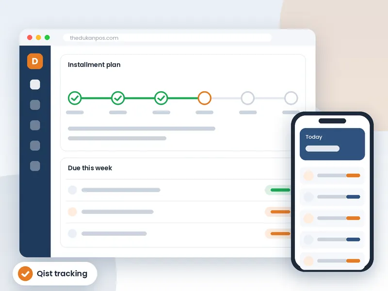 Installment tracking schedule for qist plans