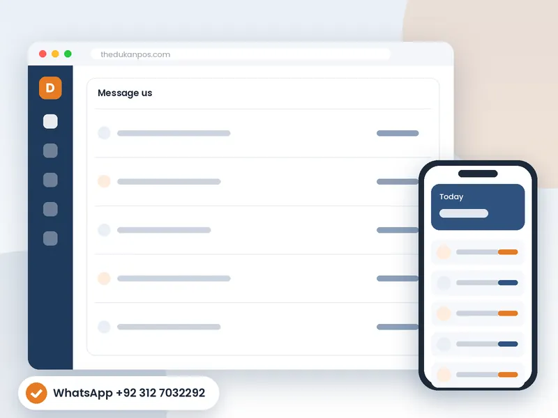 Contact theDukanPOS on WhatsApp for POS support